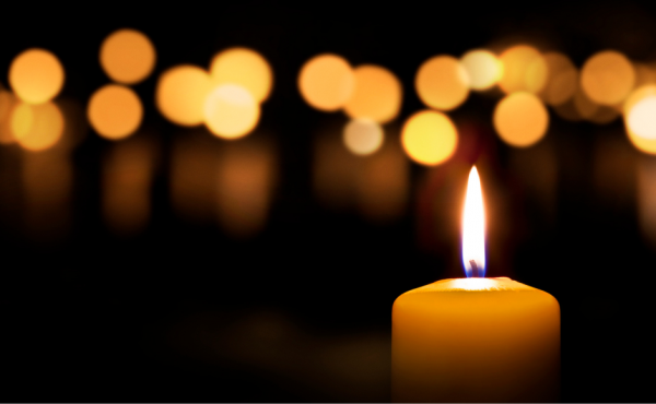 A single lit candle