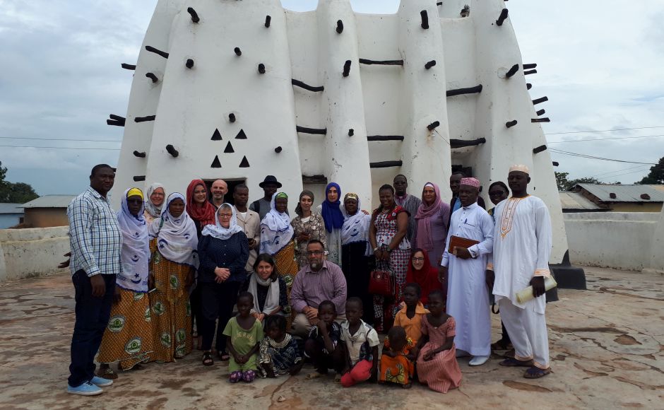 The group were welcomed at the 16th century Nakore Mosque