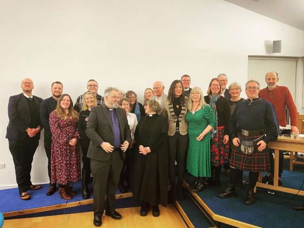 Rev Kerr Wintersgill and Rev Moira Taylor-Wintersgill induction in Orkney