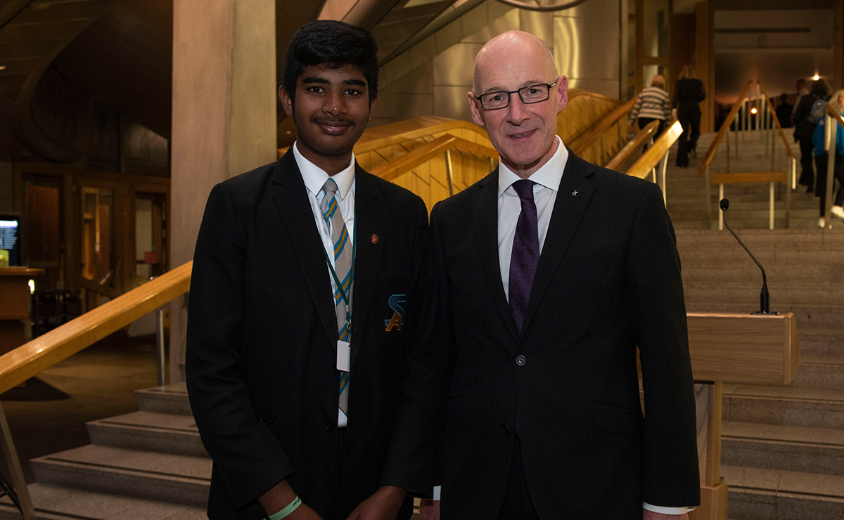 Somer with John Swinney