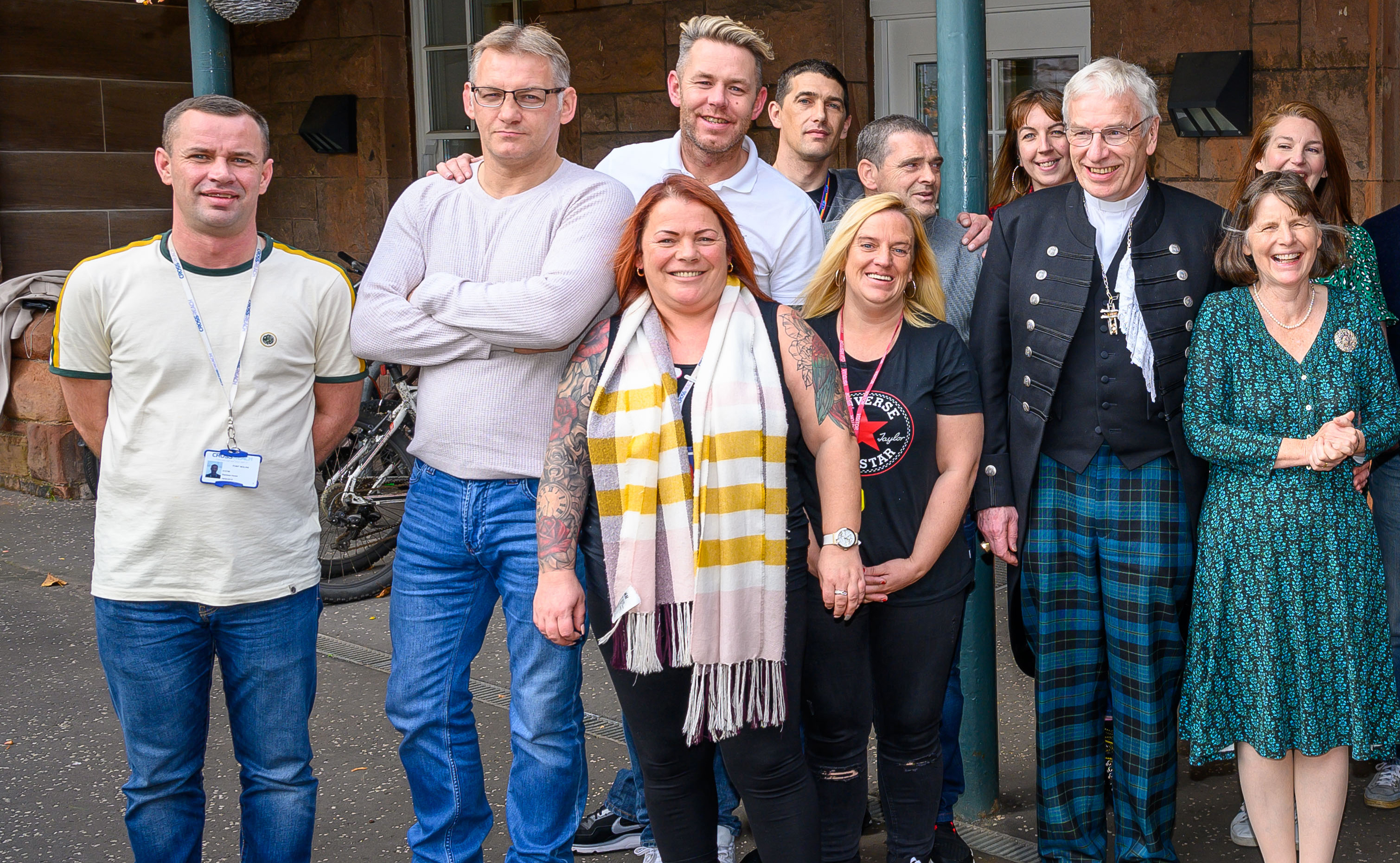 Group photo of staff and volunteers from Rainbow House