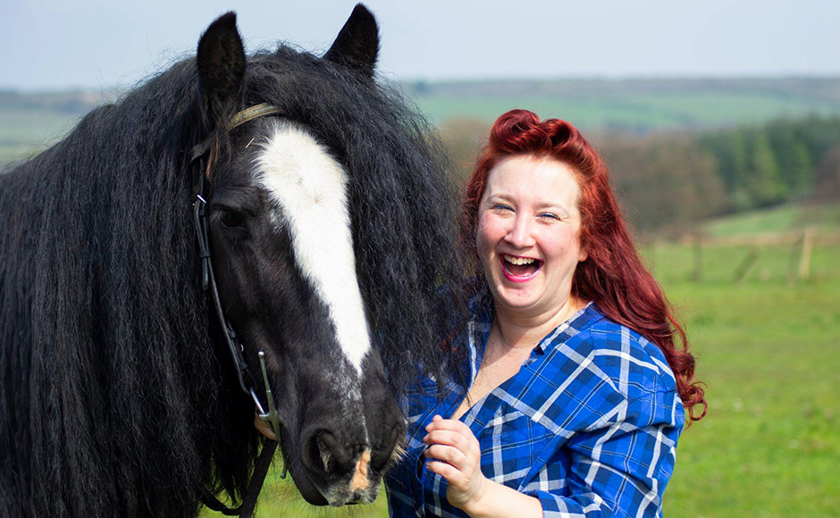 Laura and Cheeko the horse