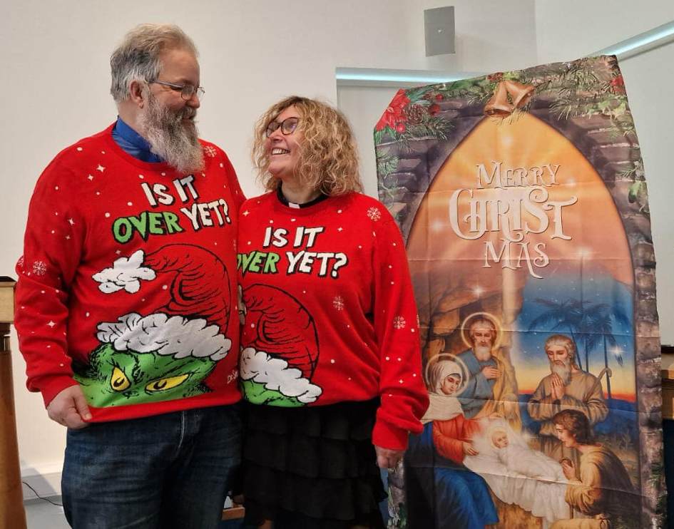 Kerr And Moira Wintersgill Dressed For Christmas