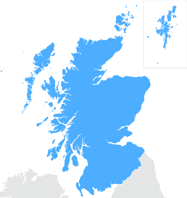 Map of Scotland