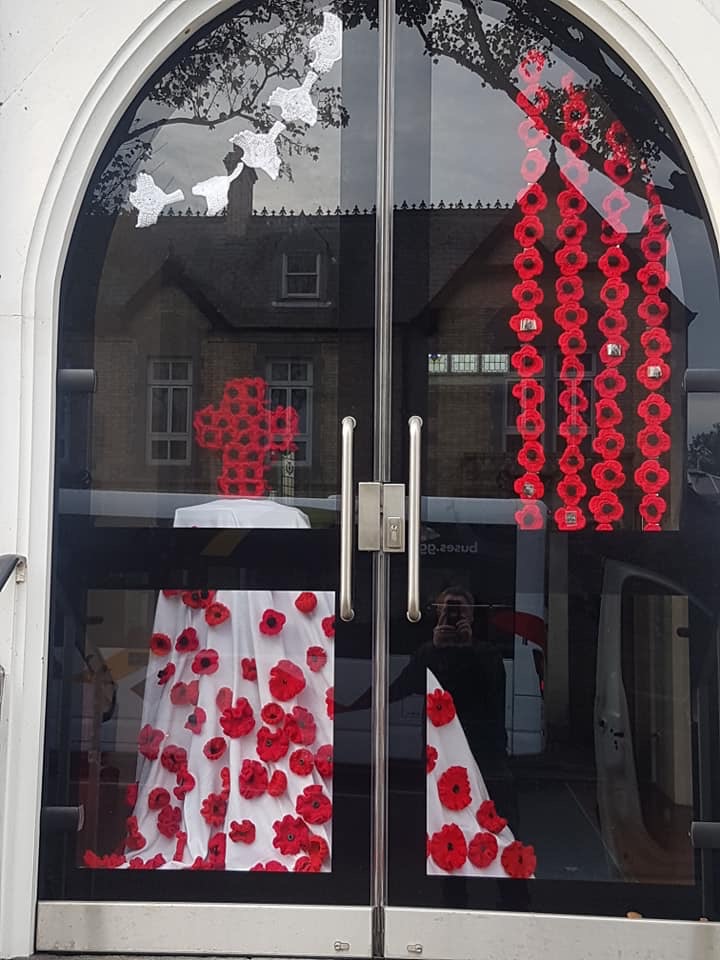 St Andrews Church in the Grange in Guernsey's poppy display