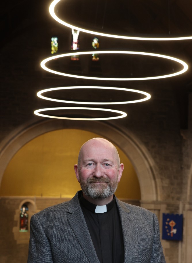 Rev Fergus Cook was ordained and inducted the day before lockdown