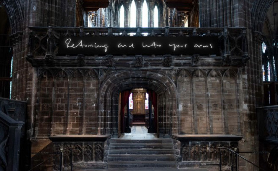 James Pfaff’s 2021 installation in Glasgow’s Cathedral of St Mungo during COP26