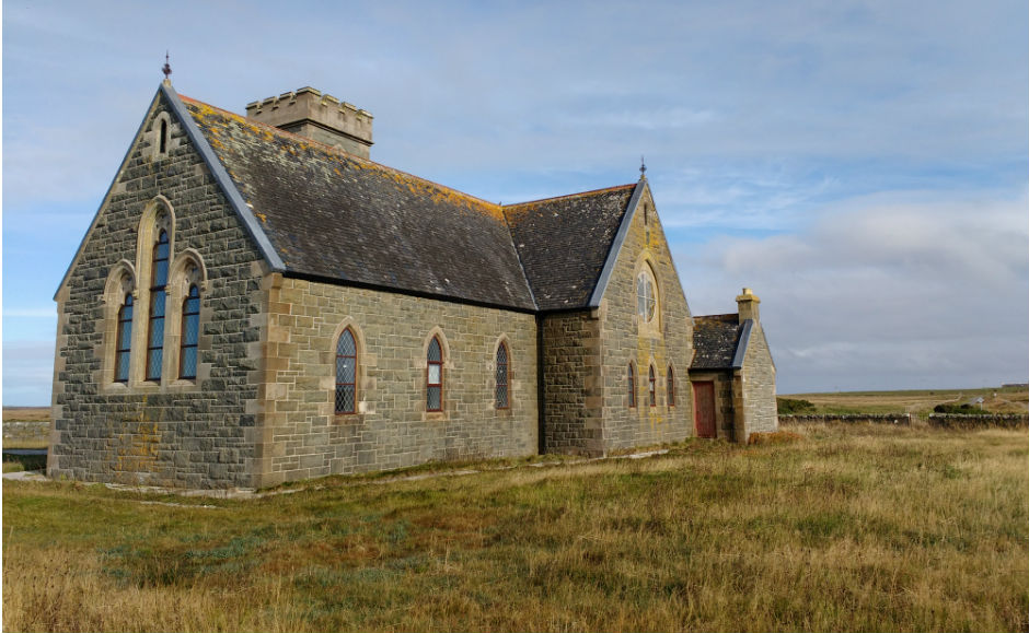 The outside of the church