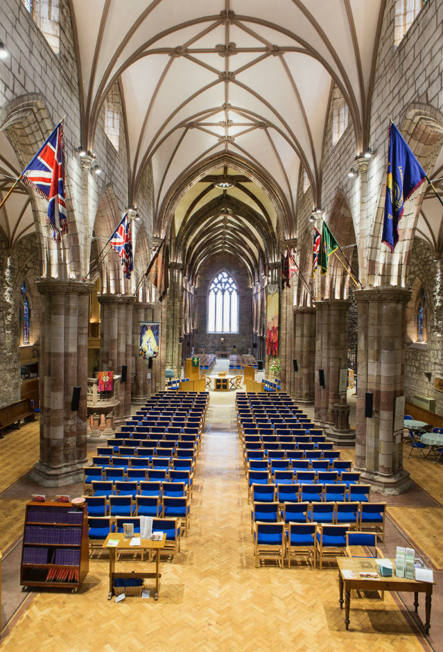 The interior of the church