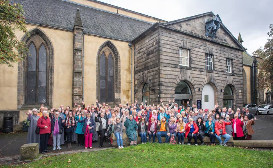 A group photo of the congregation of Greyfriars