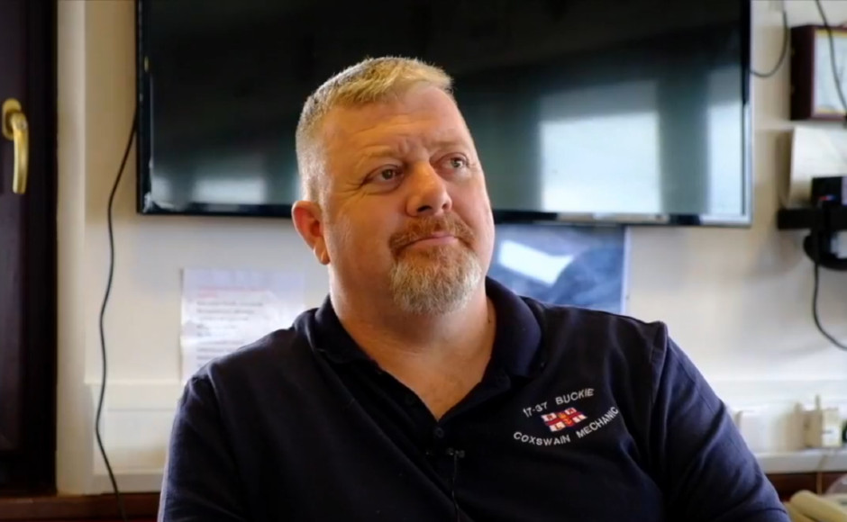 Picture of David, who is the coxswain of Buckie Lifeboat Station, has been one of the guests on Ecclesia