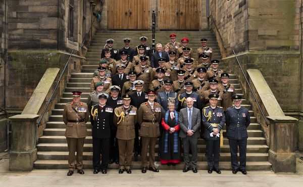 The Moderator, Rt Rev Susan Brown, joins Chaplains of her Majesty's Forces (including the Royal Navy, the British Army and the Royal Air Force) at the General Assembly 2018.