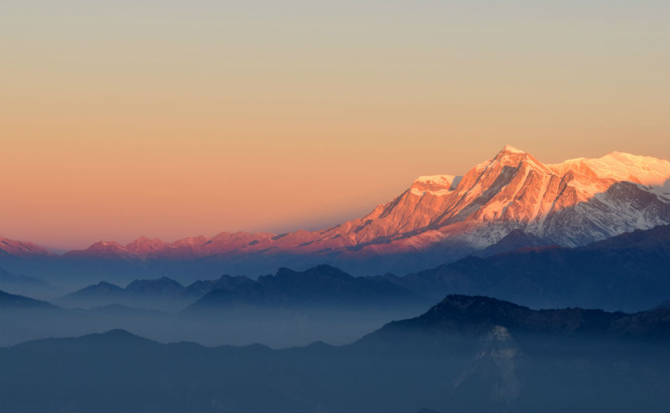 A view of the Himalayas