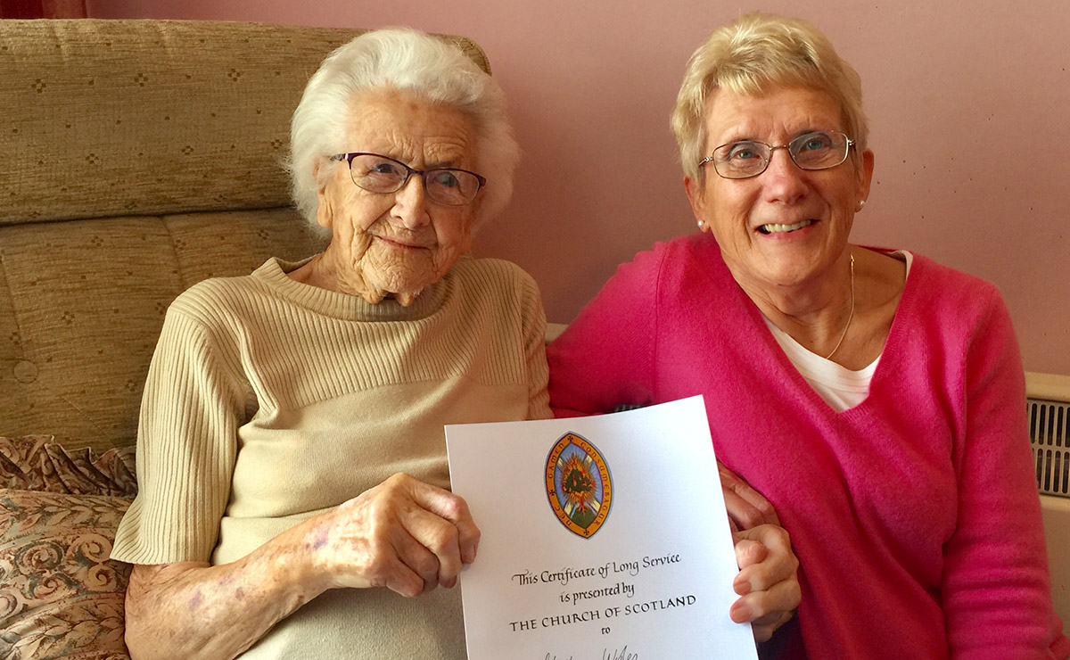 Sheila Wyles and Janice Taylor, convener of Perth and Kinross Guilds Together