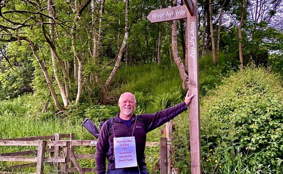 Rev Steve Clipston on his River Ayr Way fundraising walk